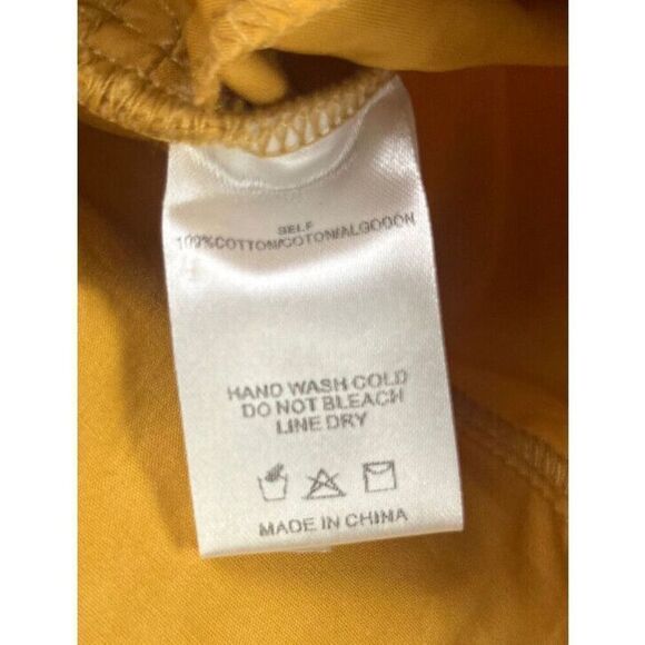 NWT Anthropologie Sunday in Brooklyn Twist Cropped Shirt Blouse Gold Size Small - Picture 7 of 11